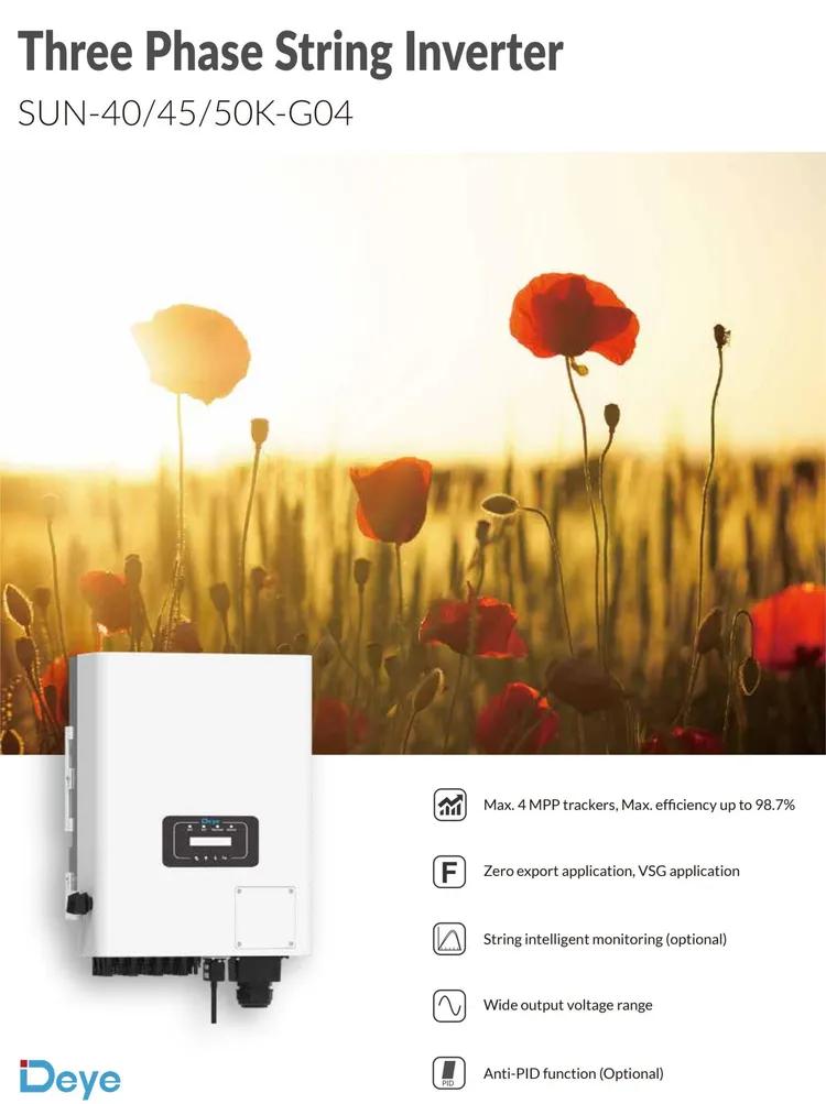 اینورتر متصل به شبکه 40 کیلووات Deye مدل SUN-40K-G04 - تصویر 2
